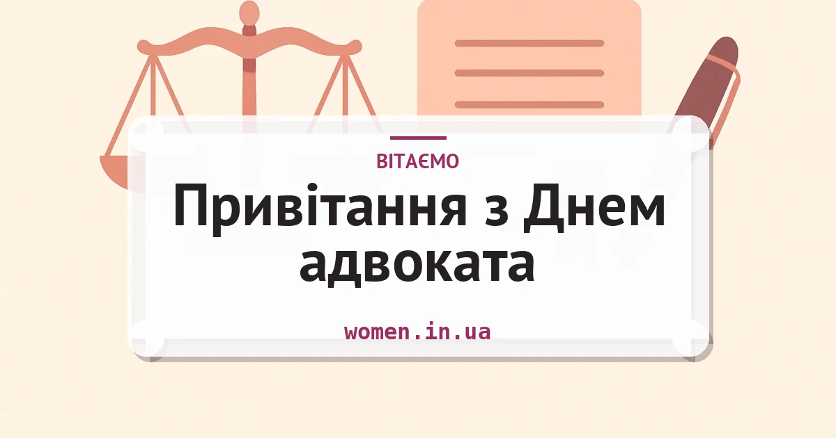 Привітання з Днем адвоката — зворушливі та короткі — листівка з підписом
